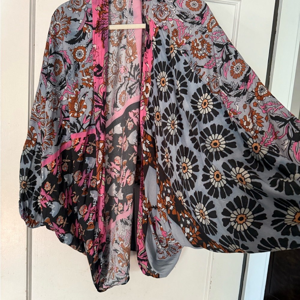 Anthropologie Multicolor Floral Cape